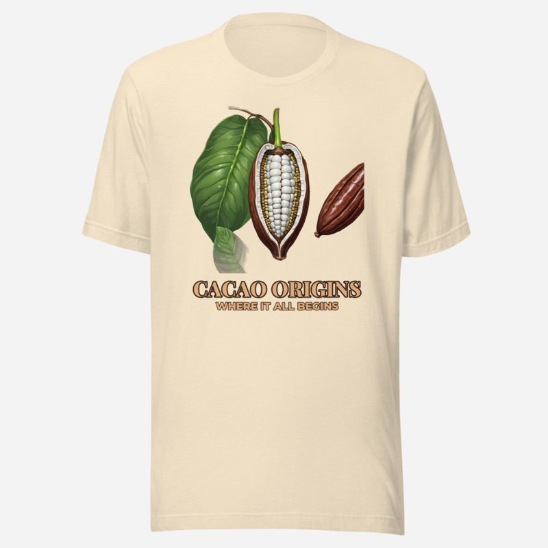 Chocolate Era Cacao Origins Tee in Heather Natural