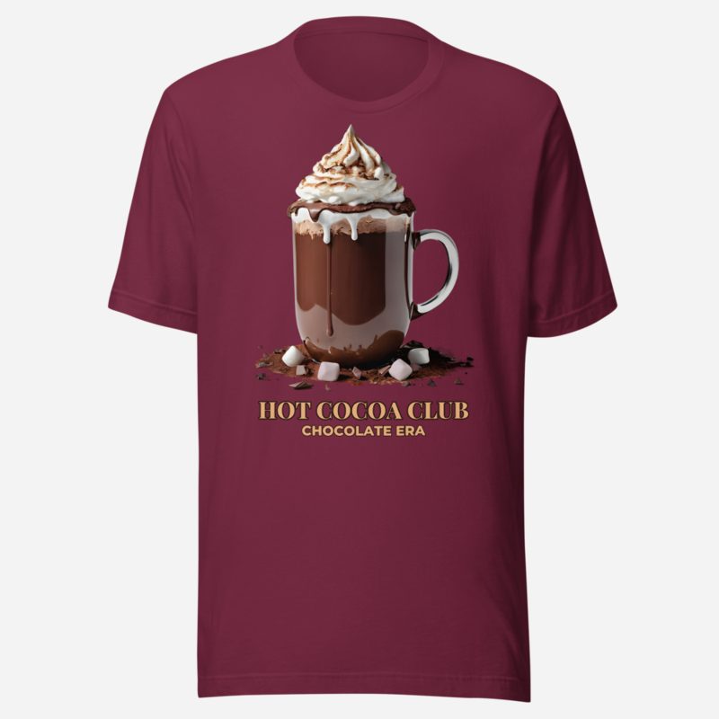 Chocolate Era Hot Cocoa Club Tee Maroon