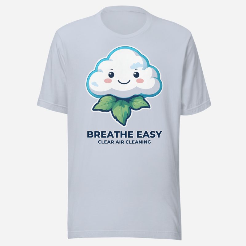 Clear Air Cleaning Breathe Easy Tee Light Blue