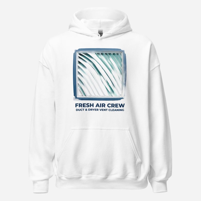 Clear Air Cleaning Fresh Air Crew Hoodie in White