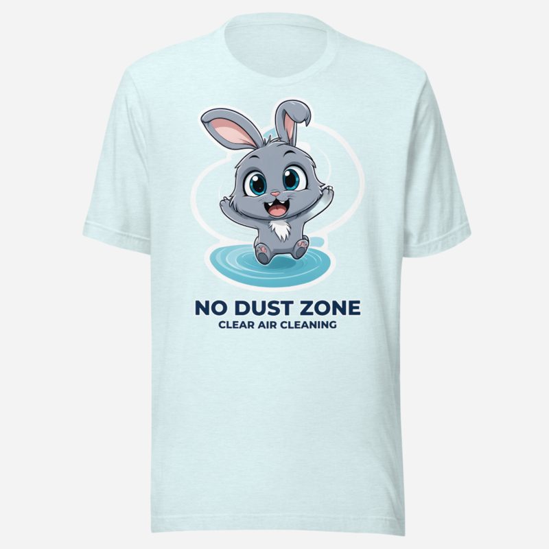 Clear Air Cleaning No Dust Zone Tee in Heather Ice Blue