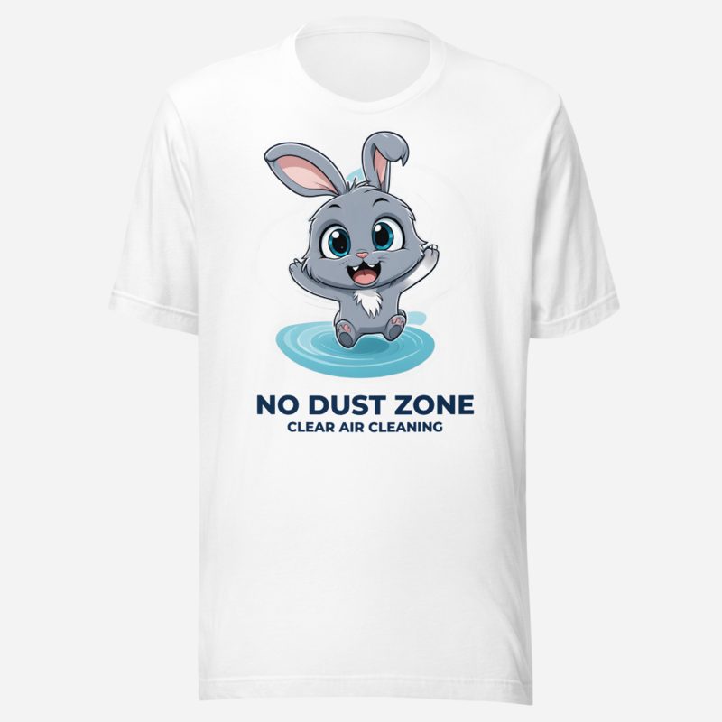 Clear Air Cleaning No Dust Zone Tee in White