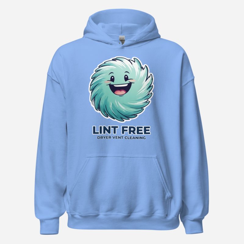 Clear Air Cleaning Lint Free Hoodie Carolina Blue