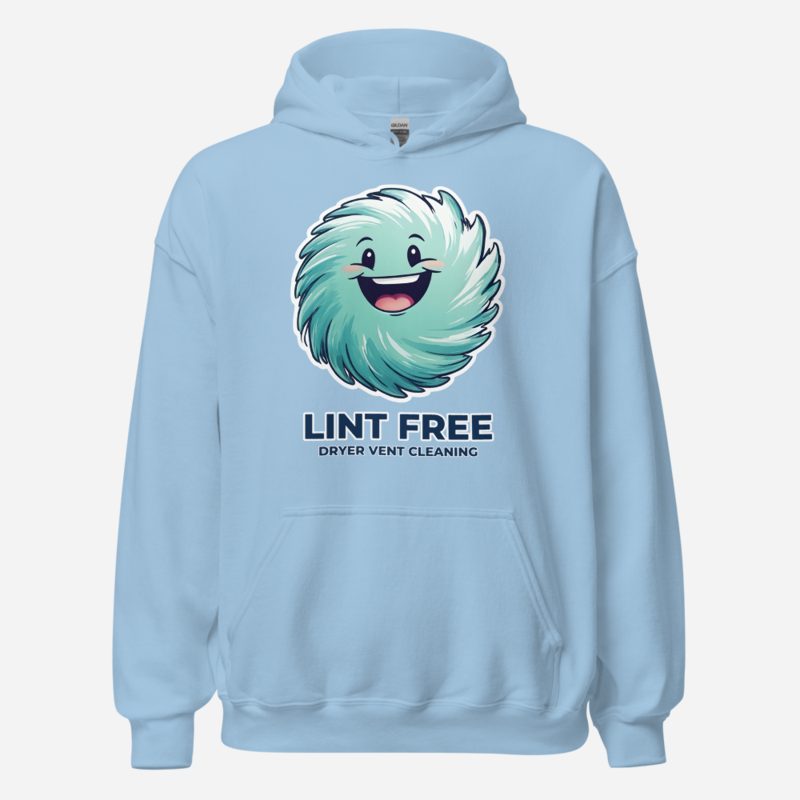 Clear Air Cleaning Lint Free Hoodie in Light Blue