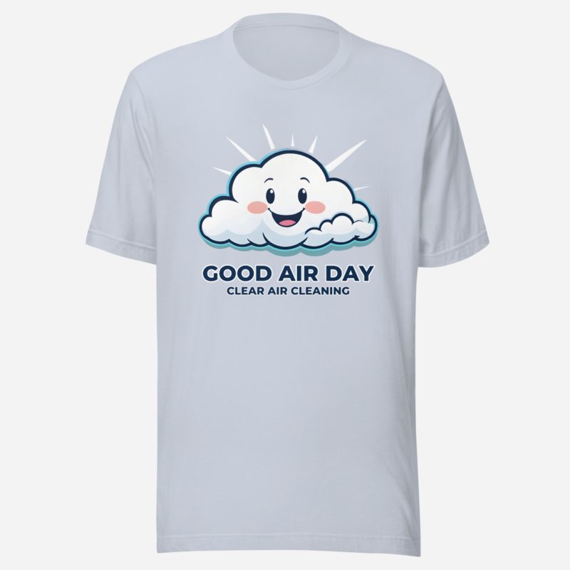 Clear Air Cleaning Good Air Day Tee Light Blue