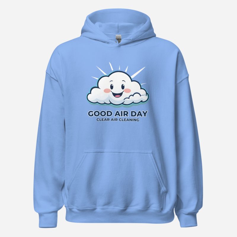 Clear Air Cleaning Good Air Day Hoodie Carolina Blue