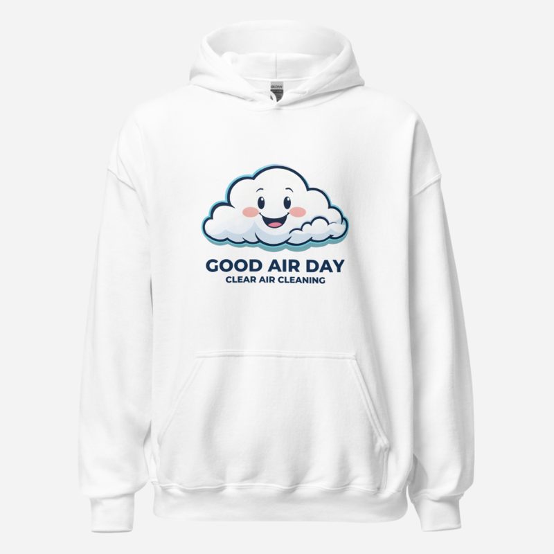 Clear Air Cleaning Good Air Day Hoodie in White