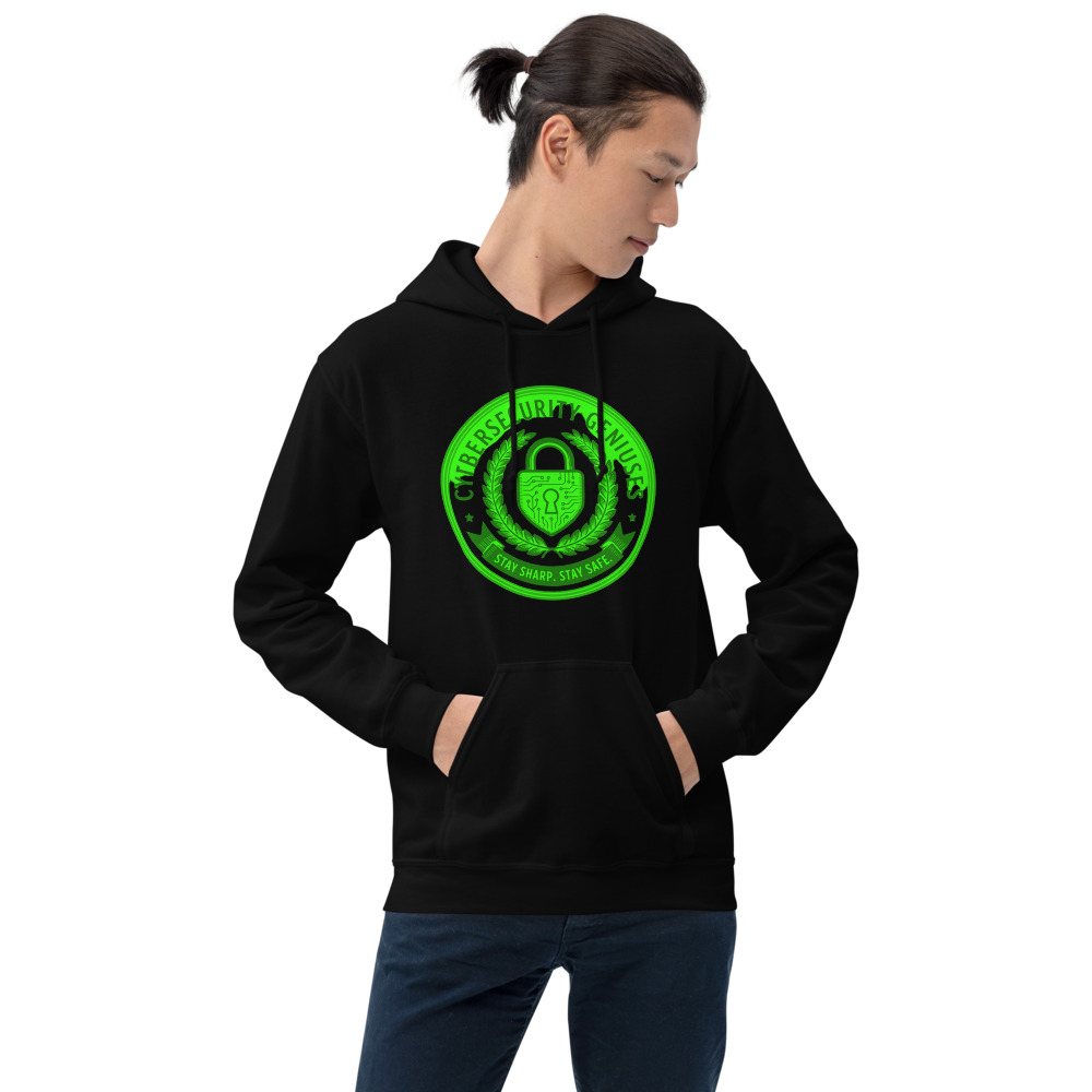 Cybersecurity Geniuses Shield Crest Hoodie Front