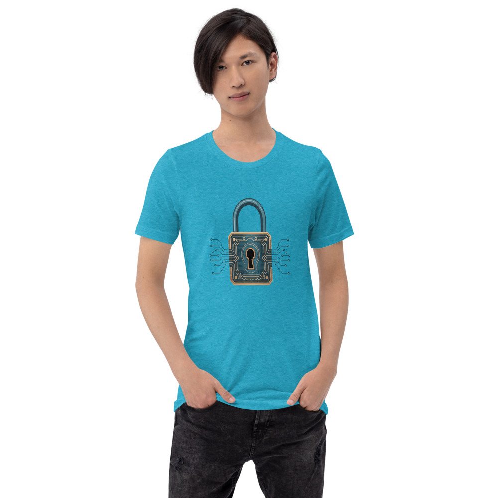 Cybersecurity Geniuses Lock Circuit Icon Tee Front