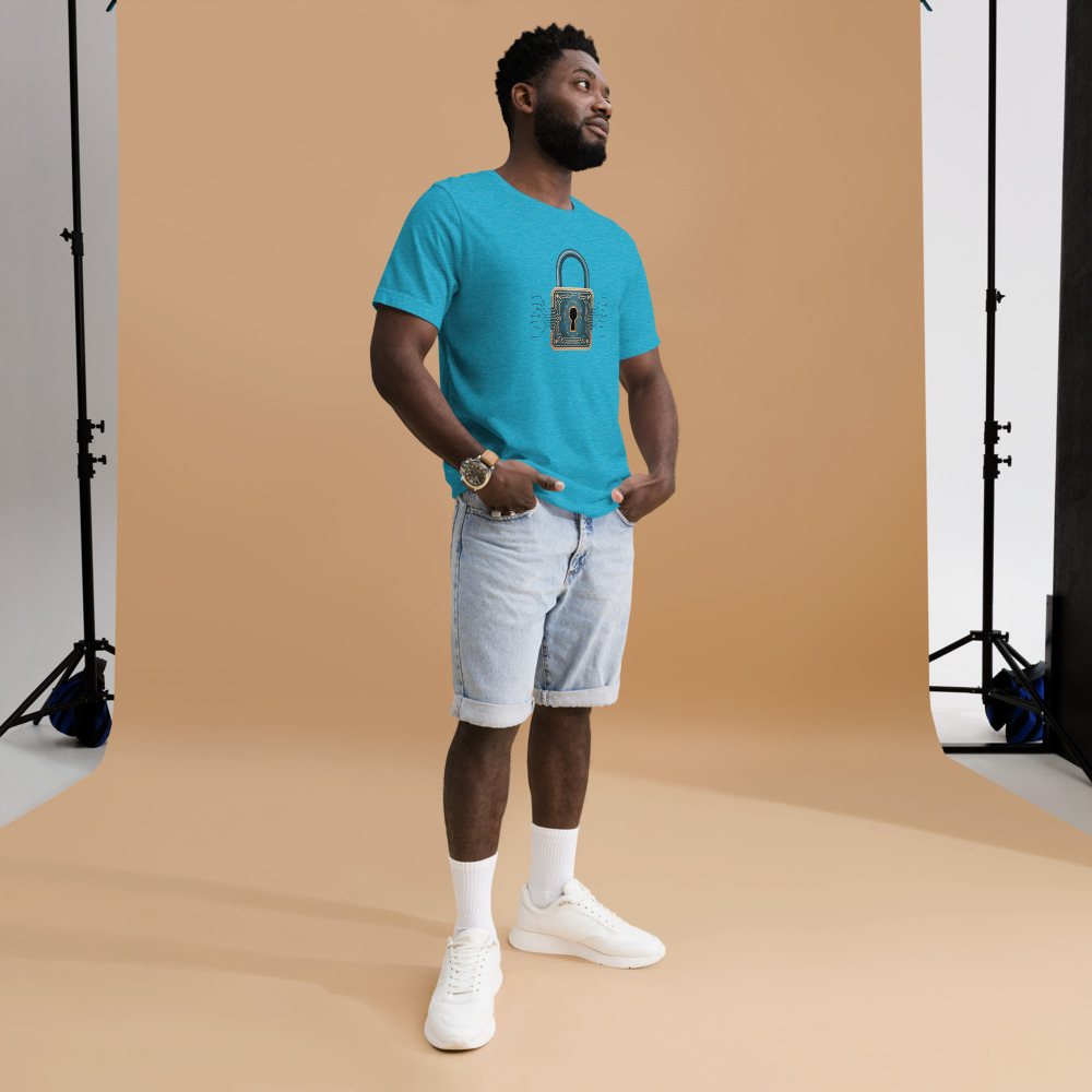 Cybersecurity Geniuses Lock Circuit Icon Tee Front