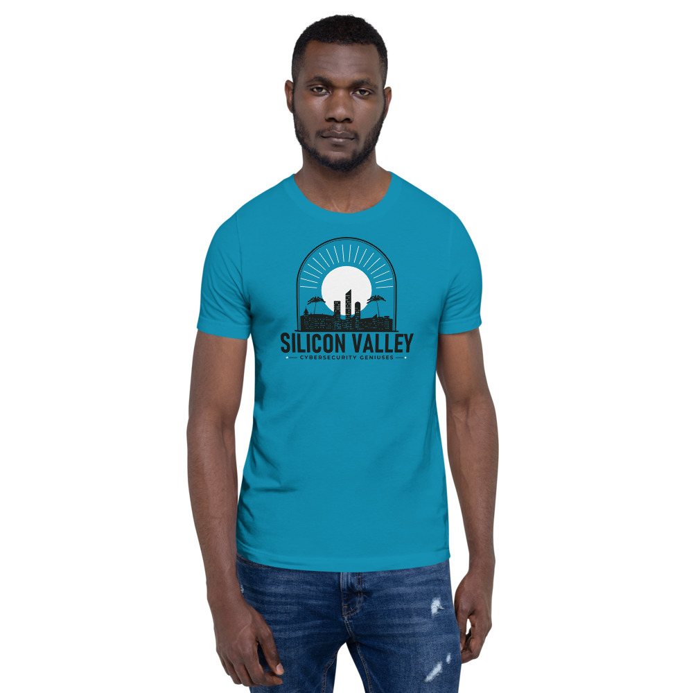 Cybersecurity Geniuses Silicon Valley Skyline Tee Front