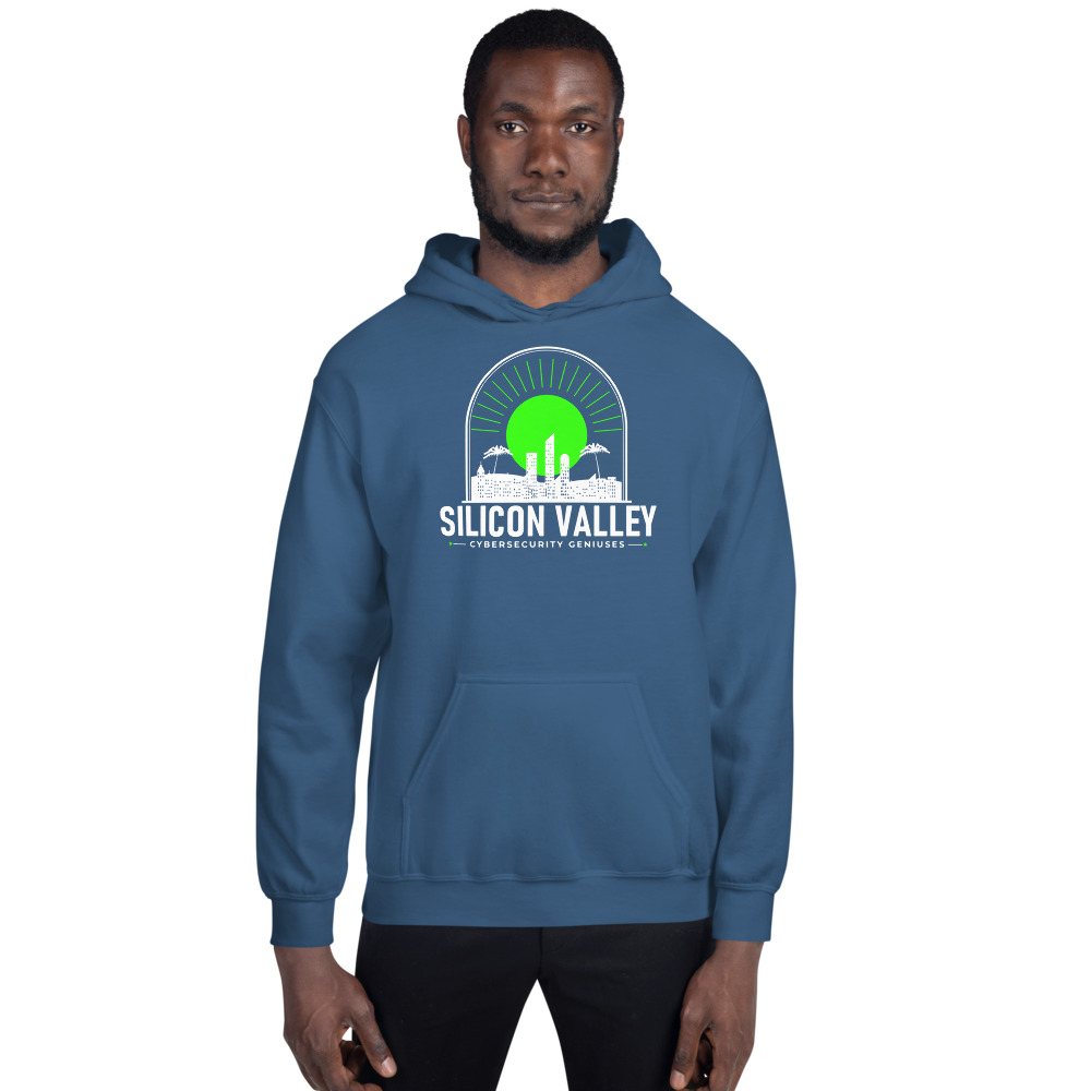 Cybersecurity Geniuses Silicon Valley Skyline Hoodie Front