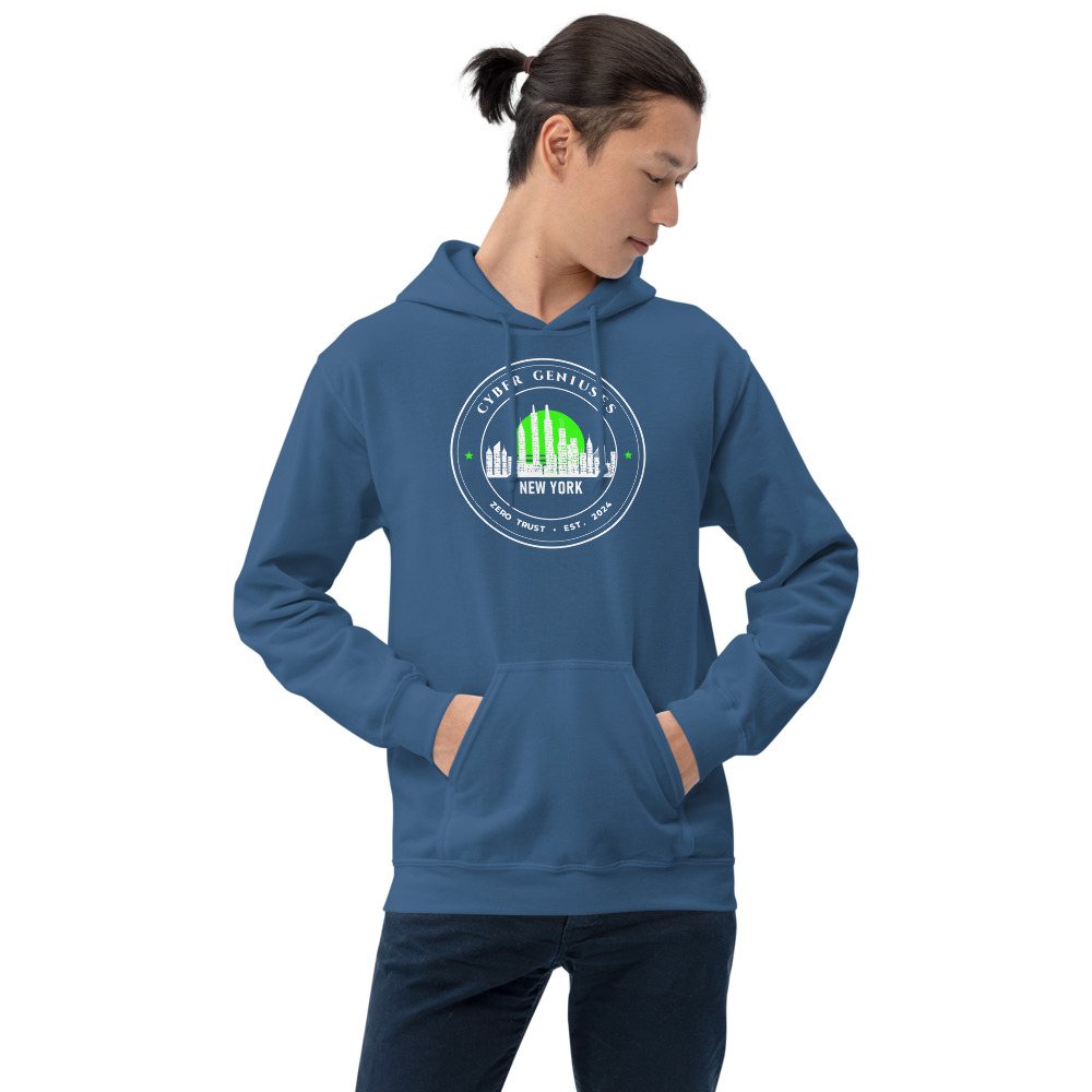 Cybersecurity Geniuses Zero Trust Crest Hoodie Front