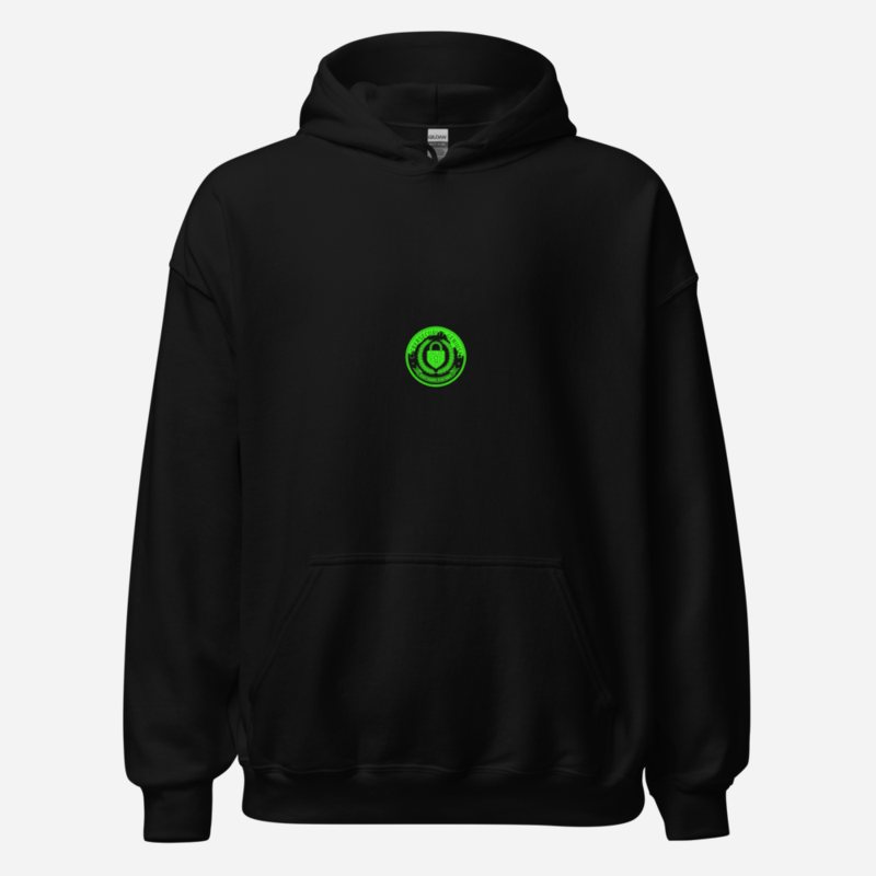 Cybersecurity Geniuses Shield Crest Hoodie Black