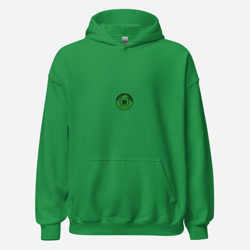 Cybersecurity Geniuses Shield Crest Hoodie Irish Green