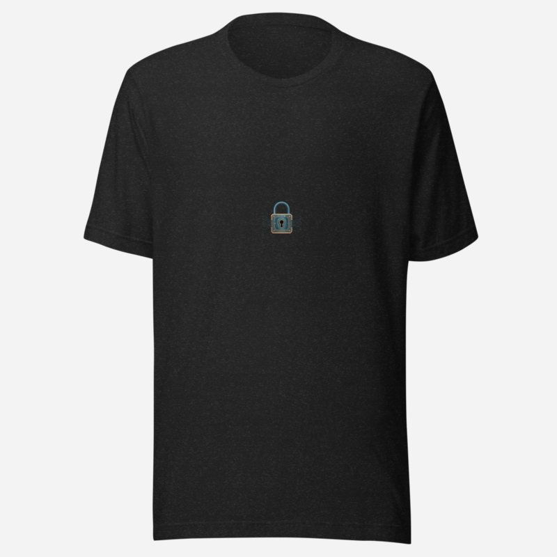 Cybersecurity Geniuses Lock Circuit Icon Tee Black Heather