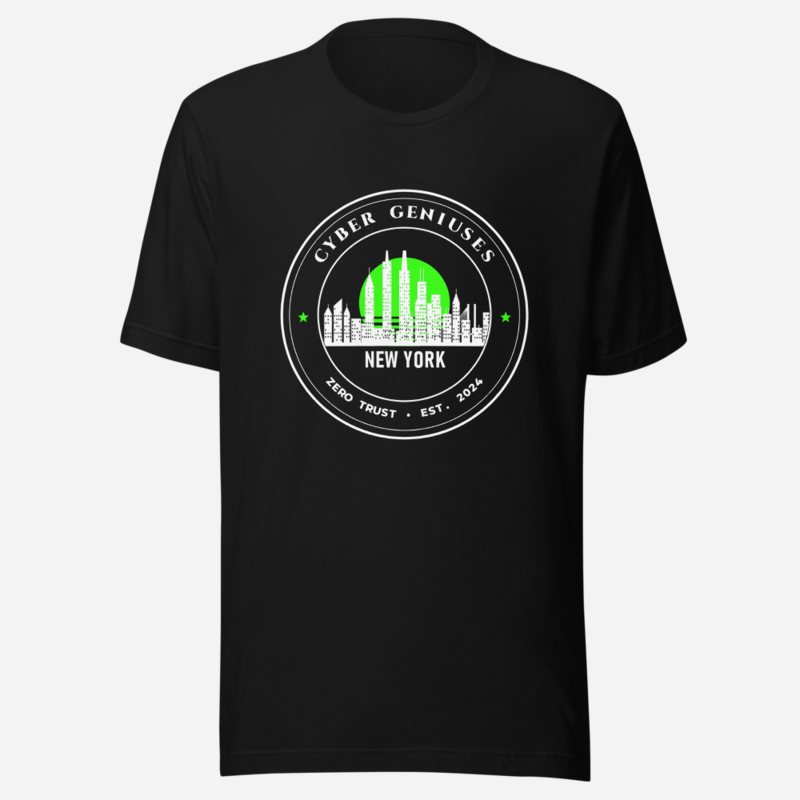 Cybersecurity Geniuses Zero Trust Crest Tee Black