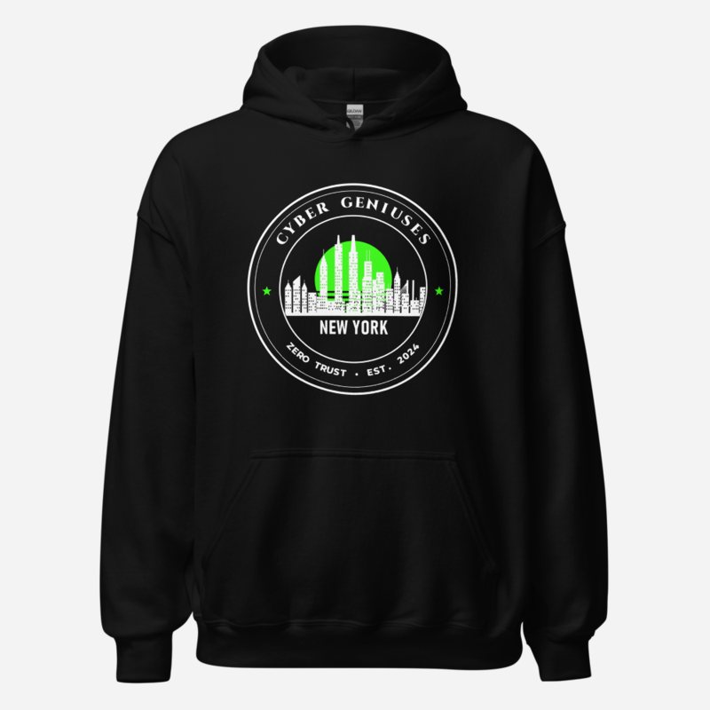 Cybersecurity Geniuses Zero Trust Crest Hoodie Black