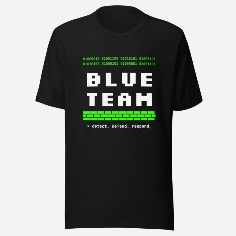 Cybersecurity Geniuses Blue Team Tee Black