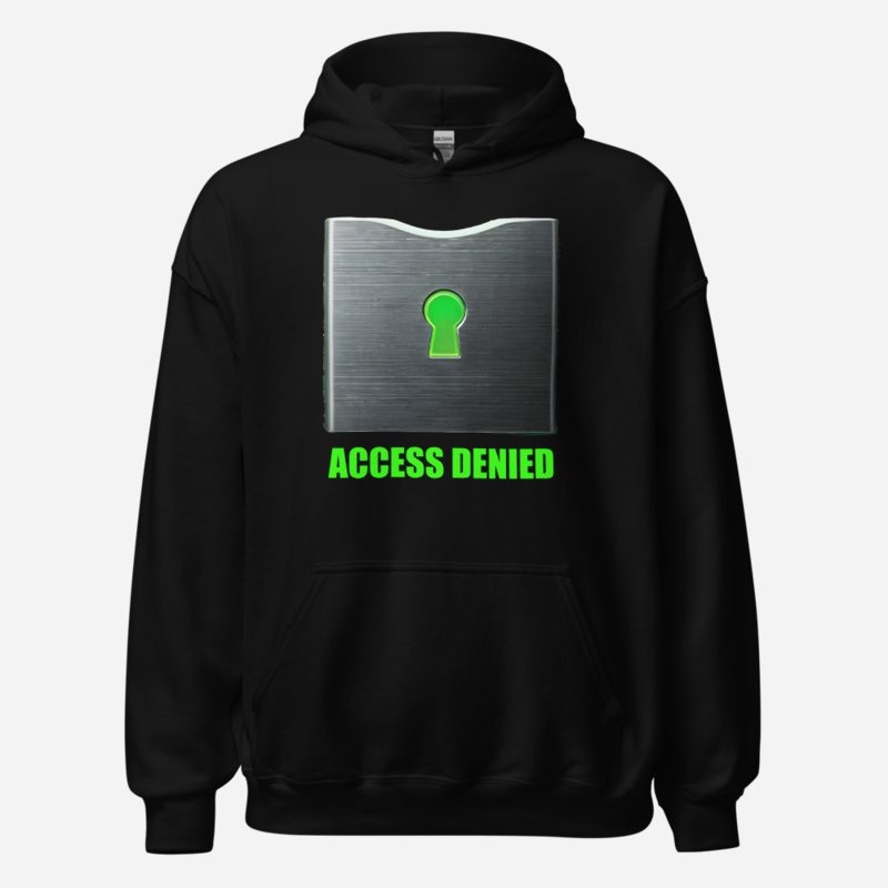 Cybersecurity Geniuses Access Denied Neon Lock Hoodie