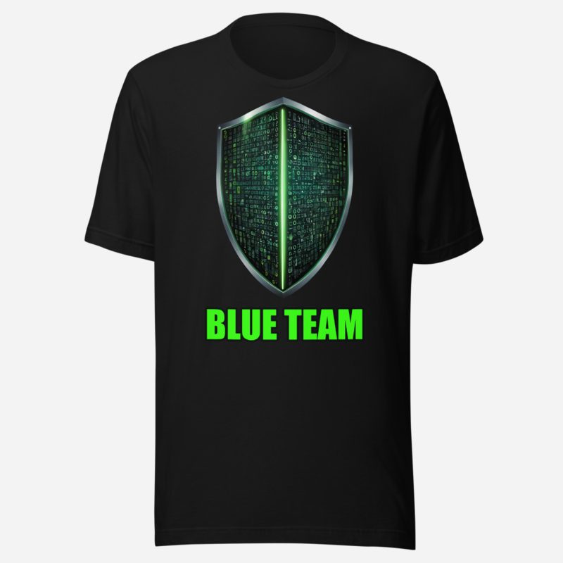 Cybersecurity Geniuses Blue Team Shield Tee in Black