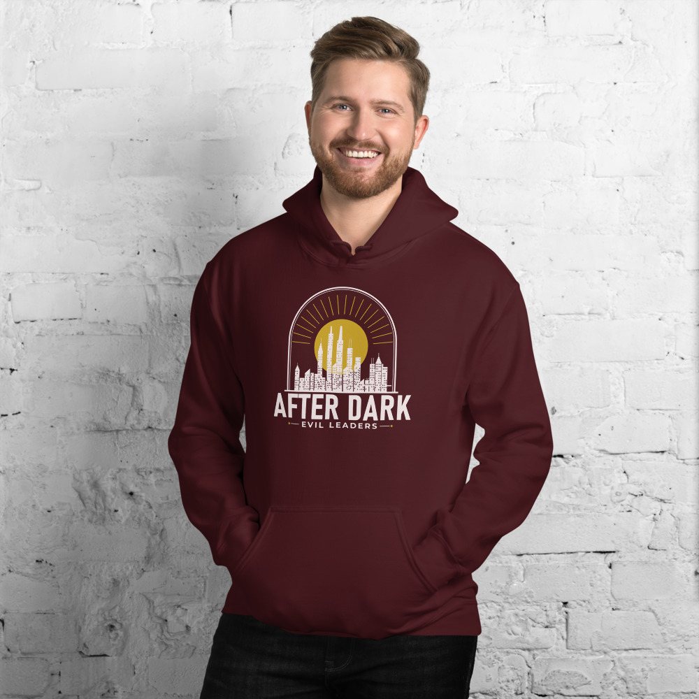 Evil Leaders After Dark Skyline Hoodie in Maroon