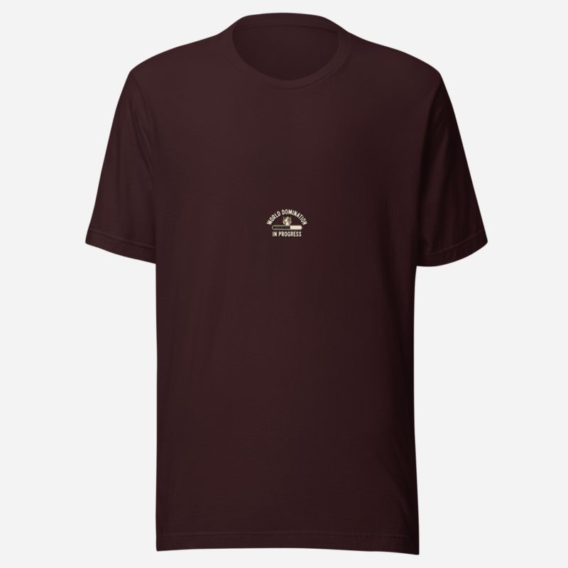 Evil Leaders World Domination In Progress Tee Oxblood Black