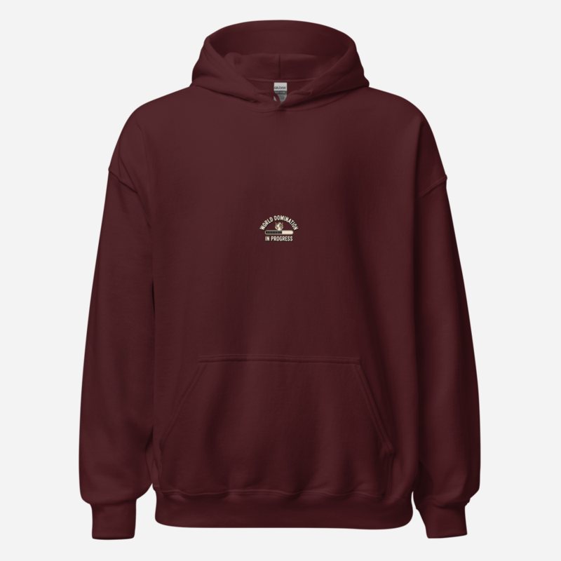 Evil Leaders World Domination In Progress Hoodie Maroon