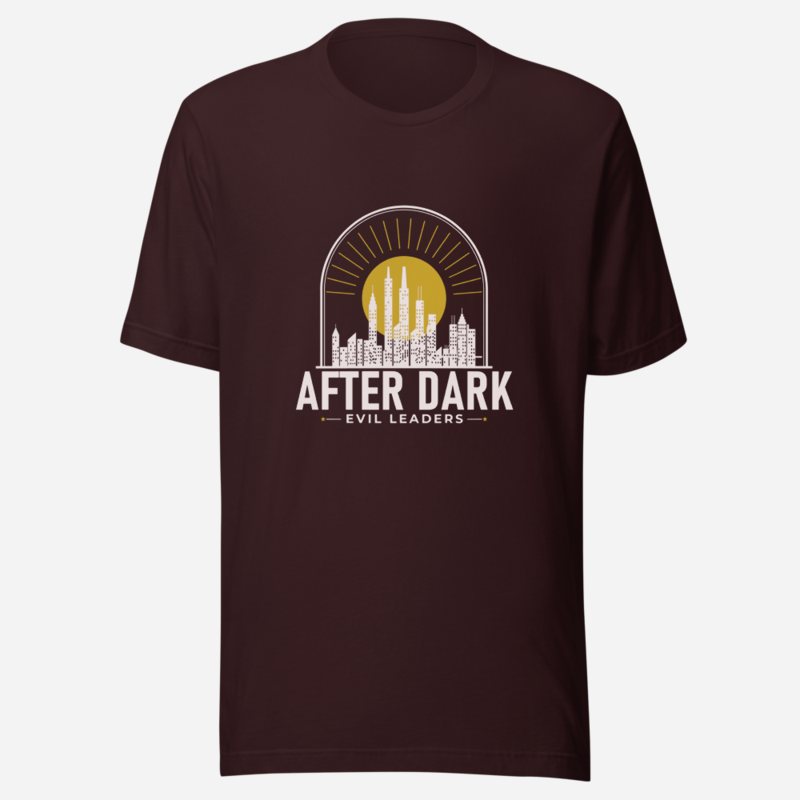 Evil Leaders After Dark Skyline Tee Oxblood Black