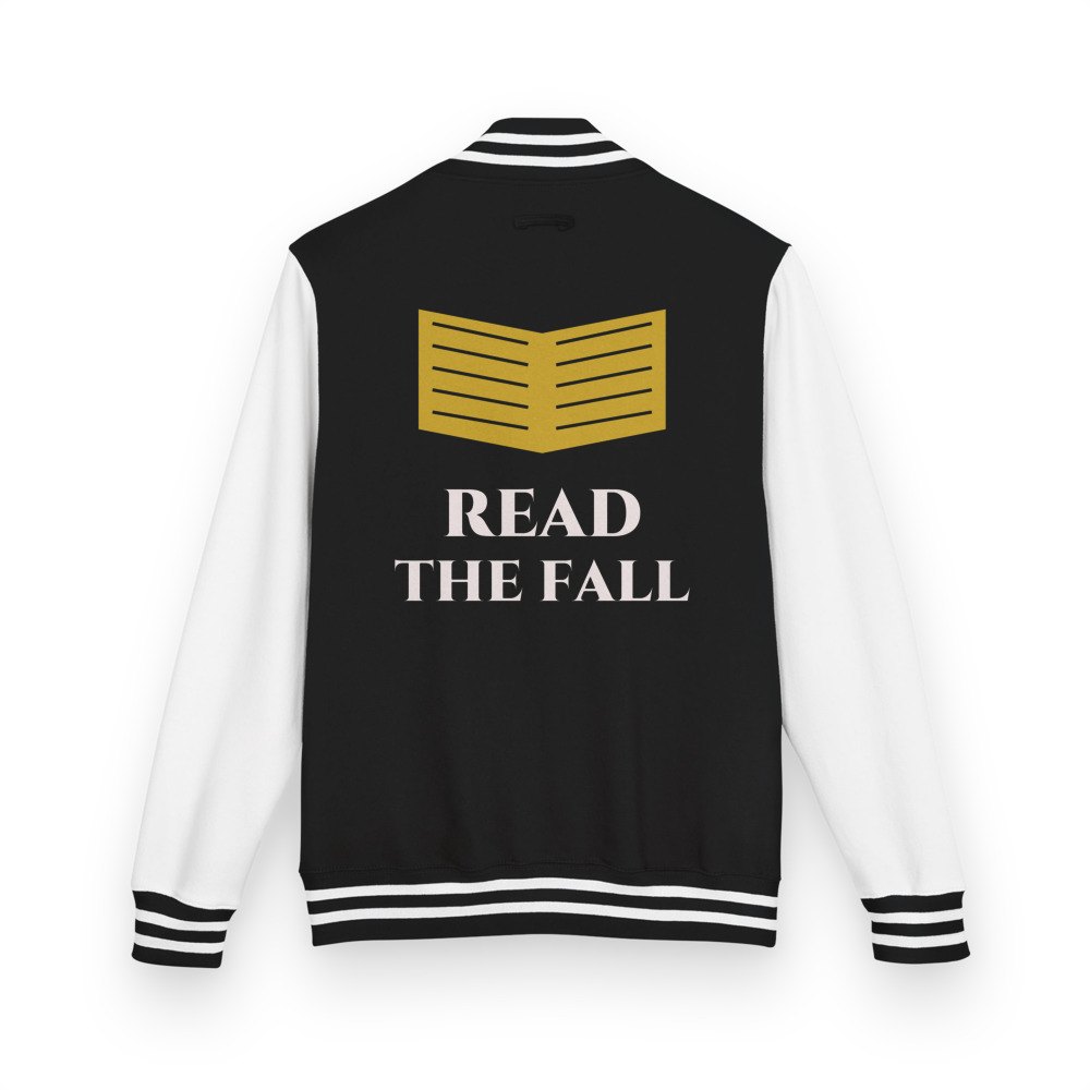 Evil Leaders Read The Fall Varsity Jacket Jet Black/Arctic White