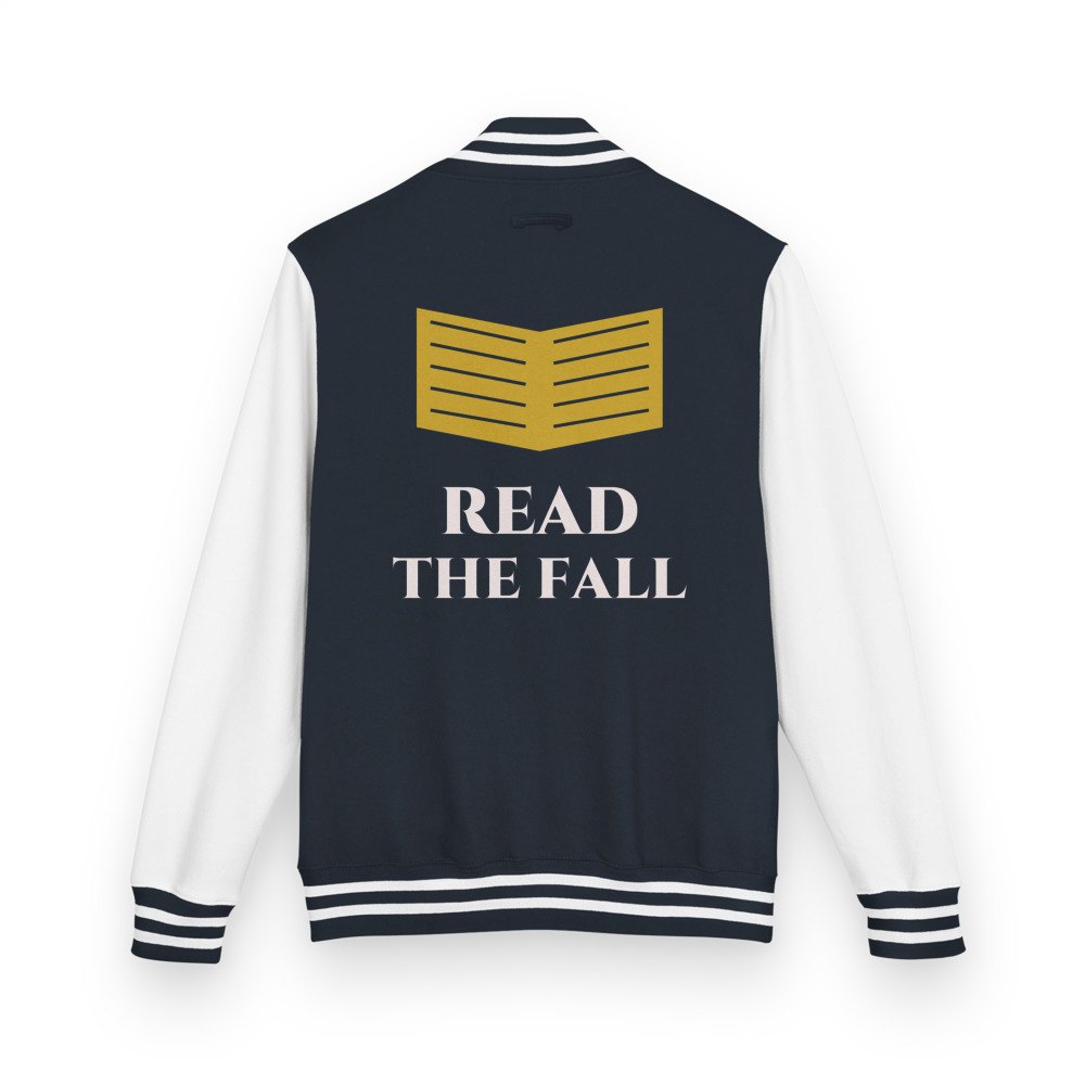 Evil Leaders Read The Fall Varsity Jacket Oxford Navy/Arctic White