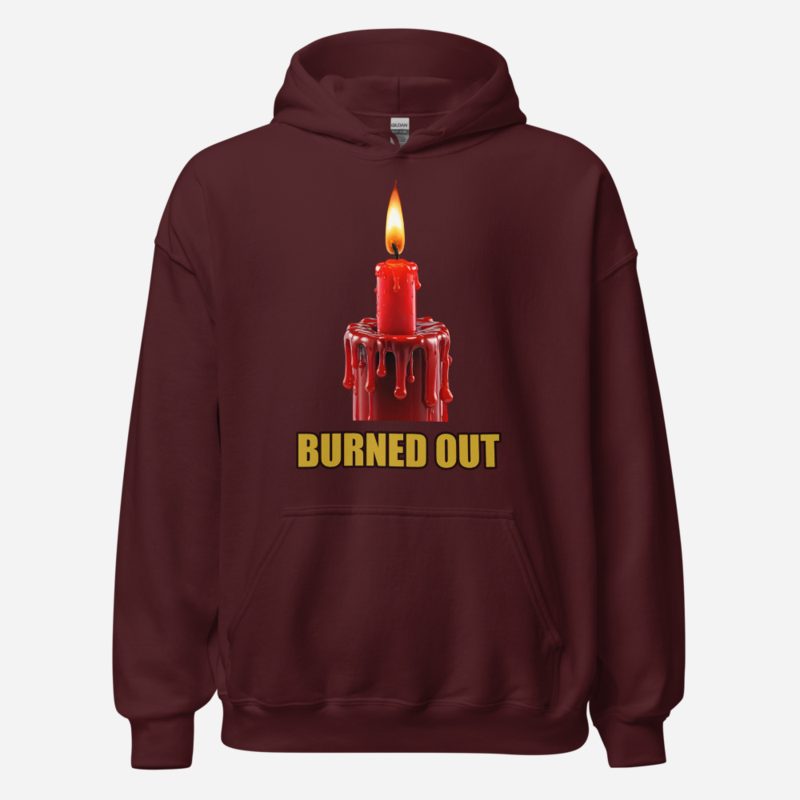 Evil Leaders Burned Out Candle Hoodie in Maroon