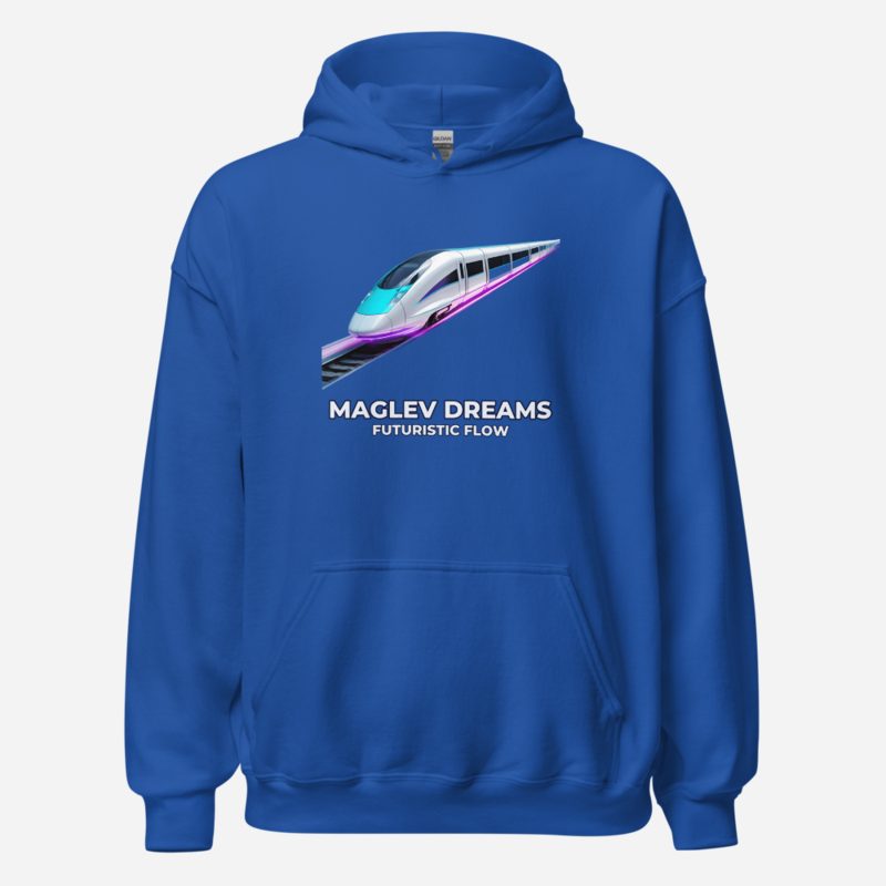 Futuristic Flow Maglev Dreams Hoodie Royal
