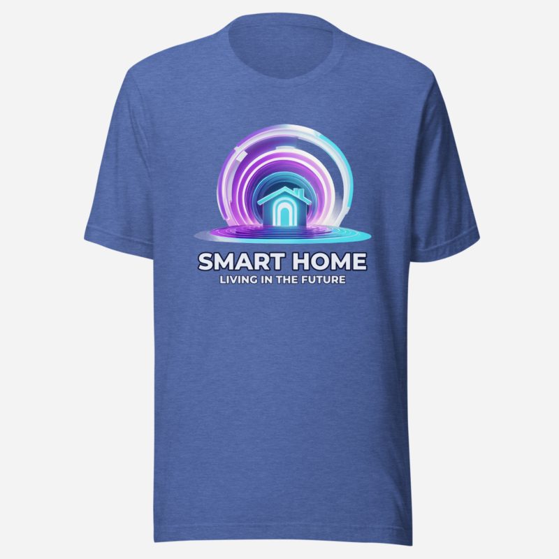 Futuristic Flow Smart Home Tee in Heather True Royal