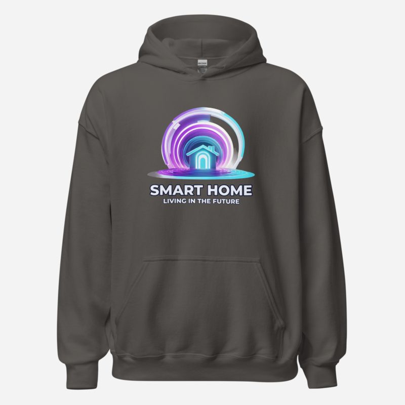 Futuristic Flow Smart Home Hoodie in Charcoal