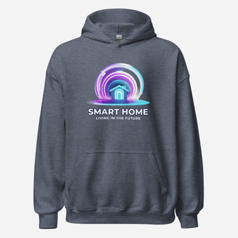 Futuristic Flow Smart Home Hoodie in Heather Sport Dark Navy