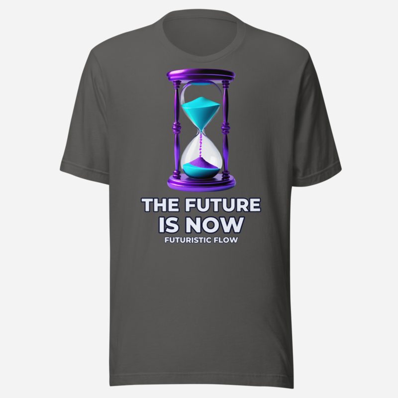 Futuristic Flow Future Is Now Tee in Asphalt