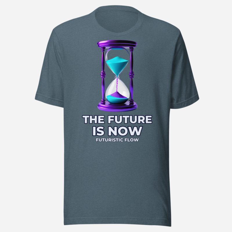 Futuristic Flow Future Is Now Tee in Heather Slate