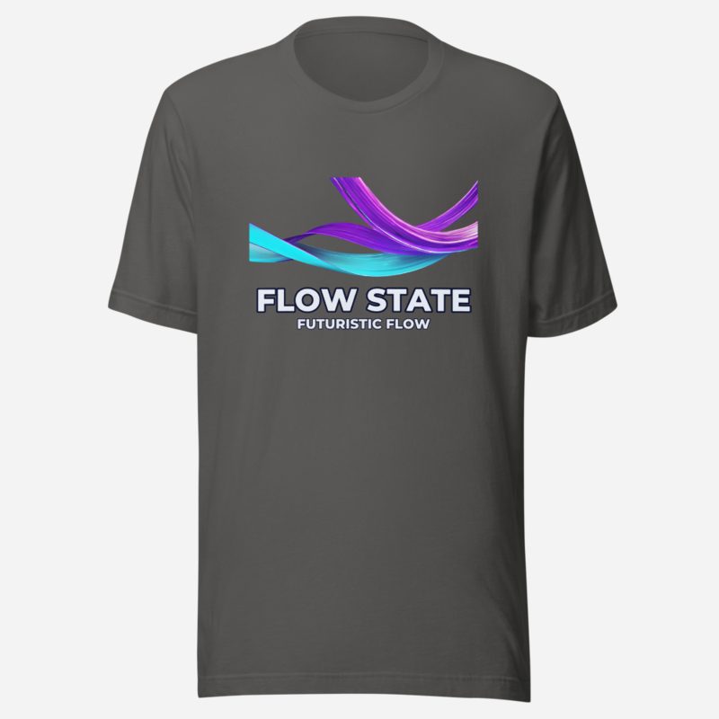 Futuristic Flow Flow State Tee Asphalt