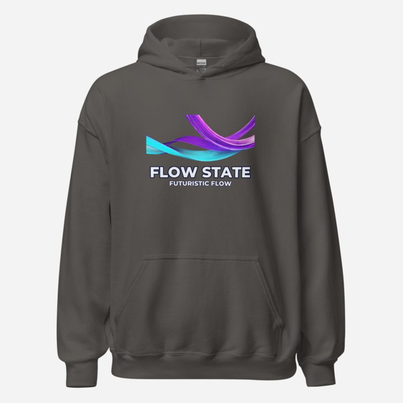 Futuristic Flow Flow State Hoodie in Charcoal