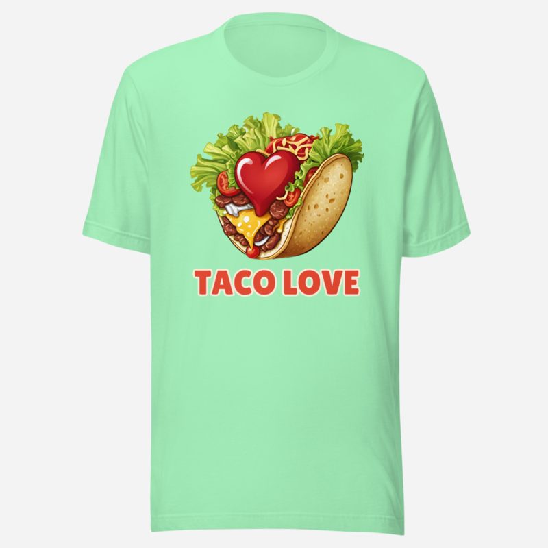 Fast Food Run Taco Love Tee in Mint