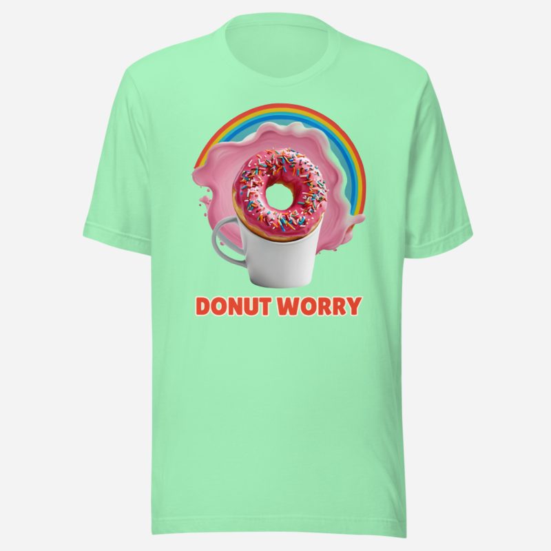 Fast Food Run Donut Worry Tee in Mint
