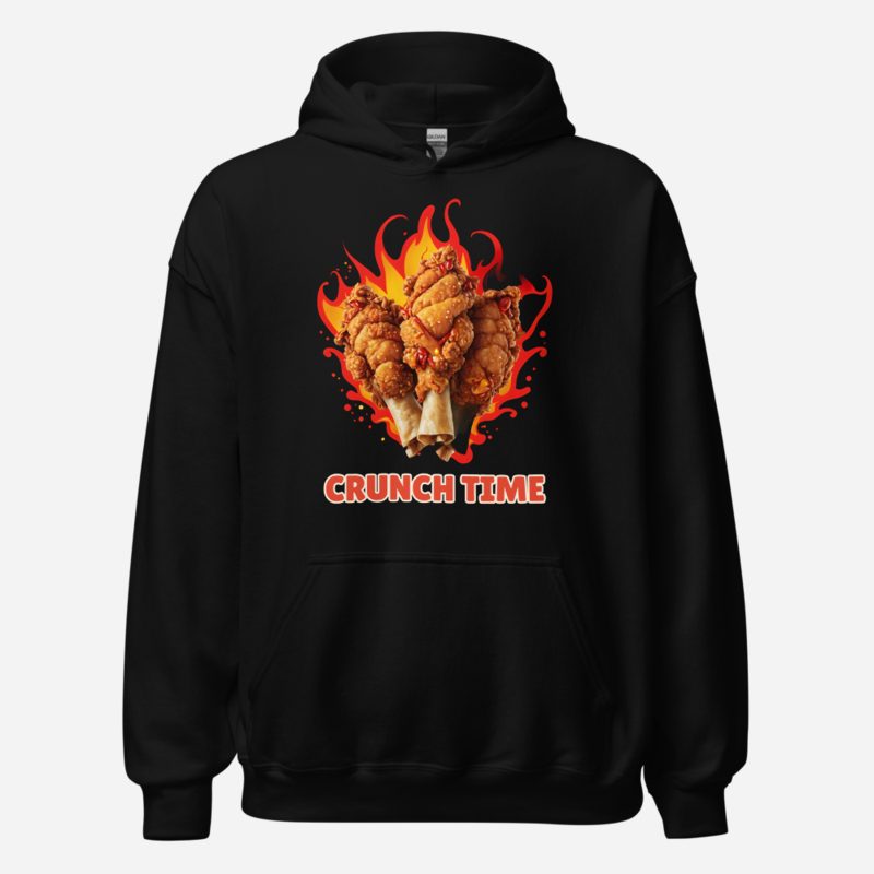 Fast Food Run Crunch Time Hoodie in Black