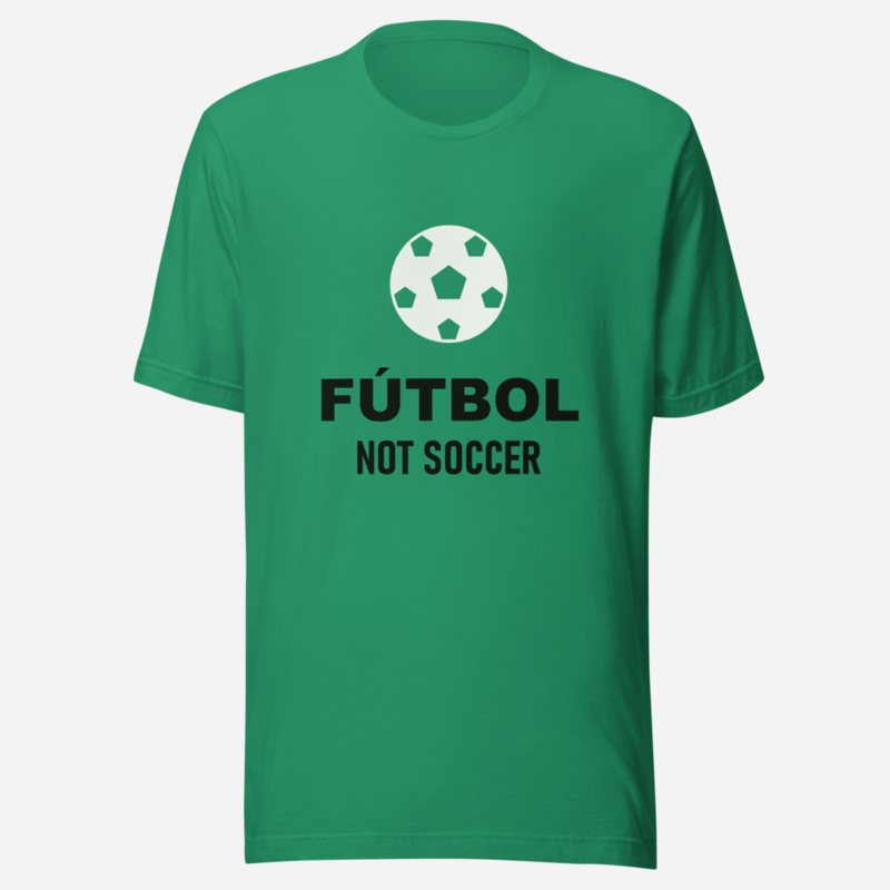 Top Gaming Society Futbol Not Soccer Bold Tee in Kelly