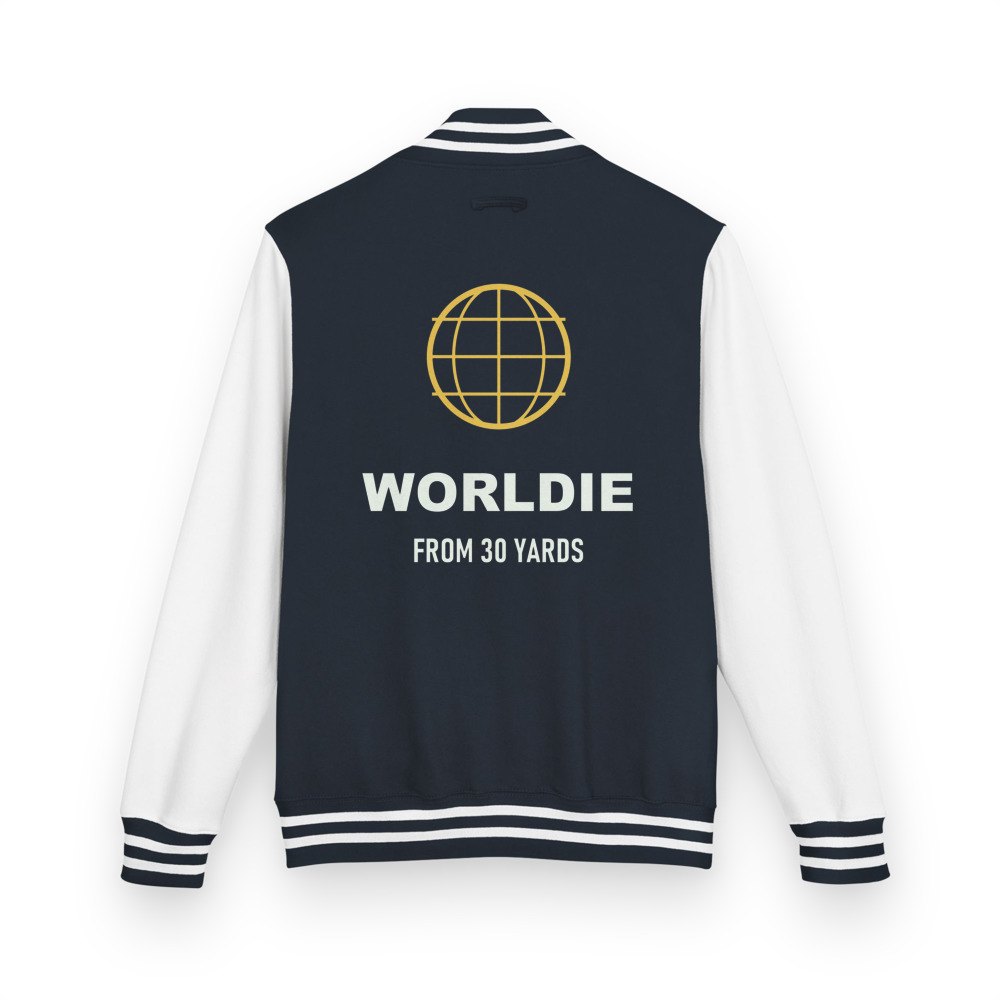 Top Gaming Society Worldie Varsity Jacket Oxford Navy/Arctic White
