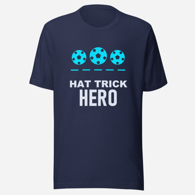 Top Gaming Society Hat Trick Hero Tee in Navy