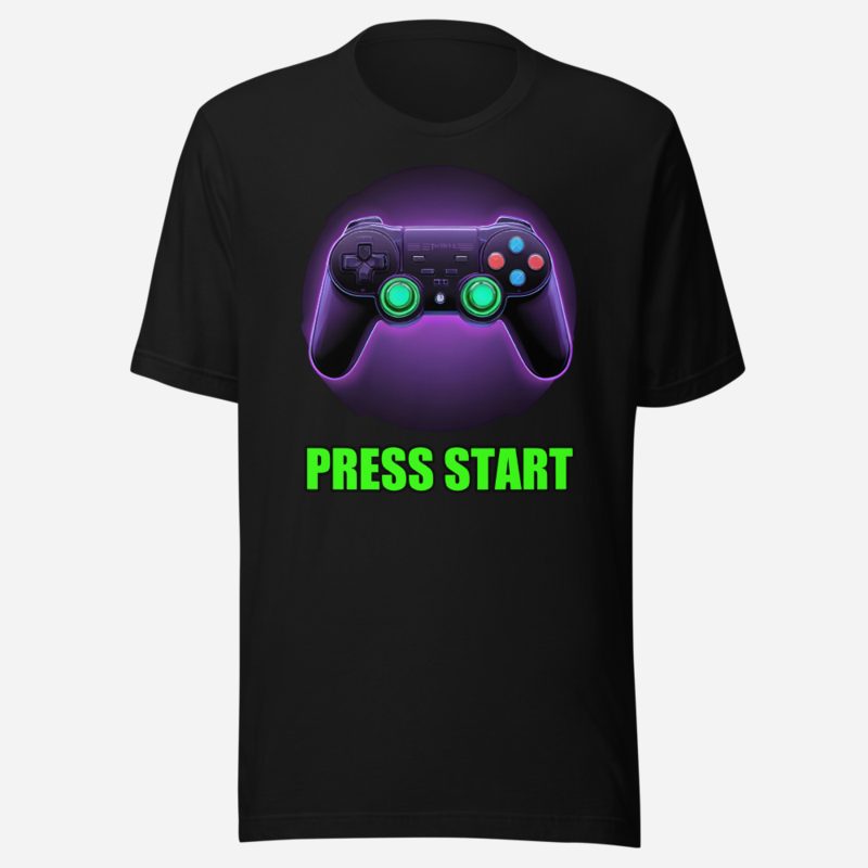 Top Gaming Society Press Start Controller Tee