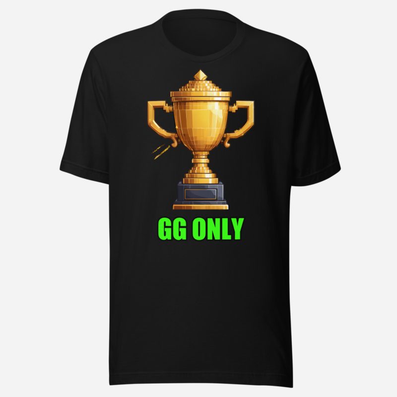Top Gaming Society GG Only Trophy Tee in Black