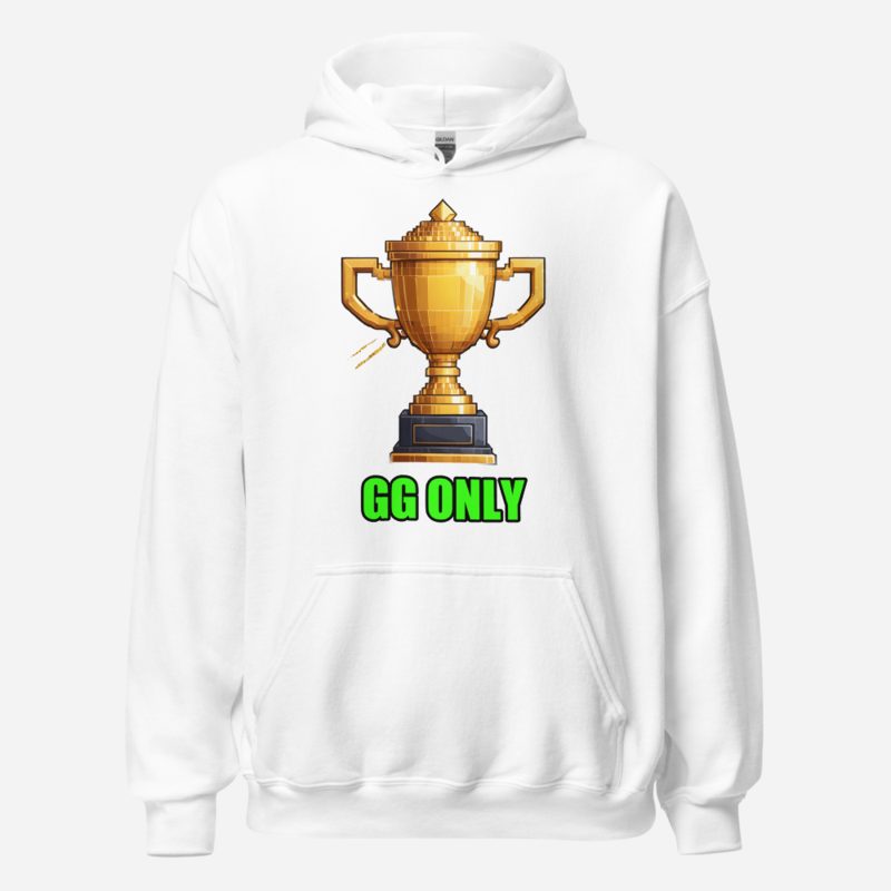 Top Gaming Society GG Only Trophy Hoodie in White