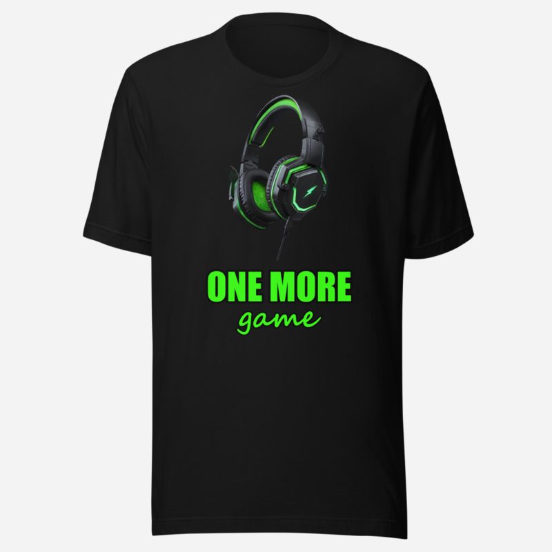 Top Gaming Society One More Game Headset Tee